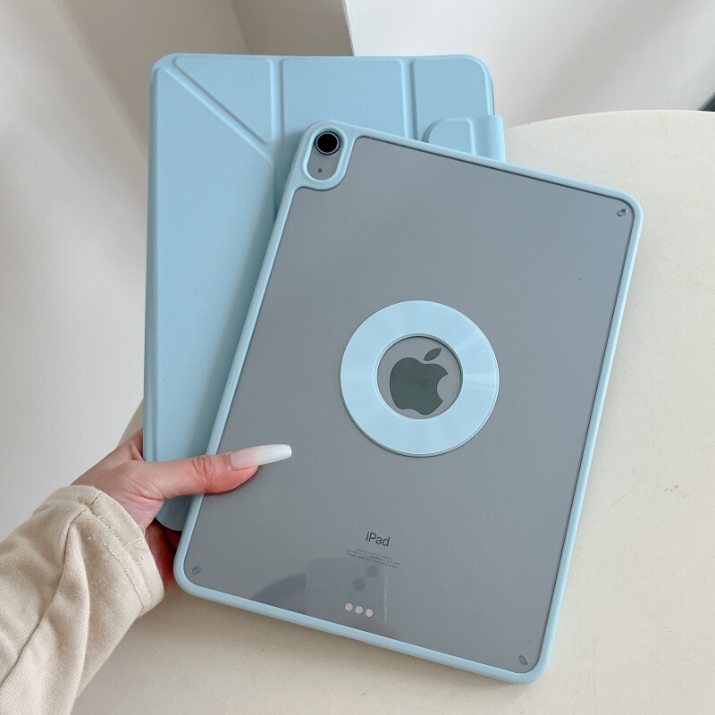 2026 Suitable for iPad Air8 Tablet Case 11inch Simple Transparent Y-Fold Magnetic Detachable Pro11 Anti-Fall Protective Case