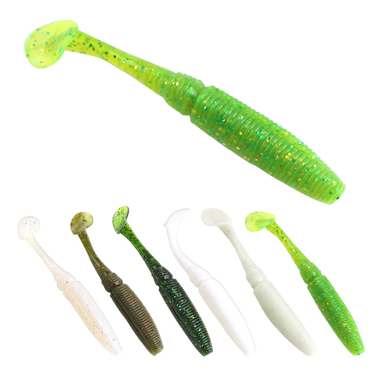 Soft Paddle Tail Fishing Lures Fresh Water Bass Swimbait Tackle Gear