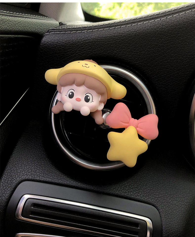 Cute ice cream girl car aromatherapy car air outlet decoration perfume car accessories decoration fragrance Stone