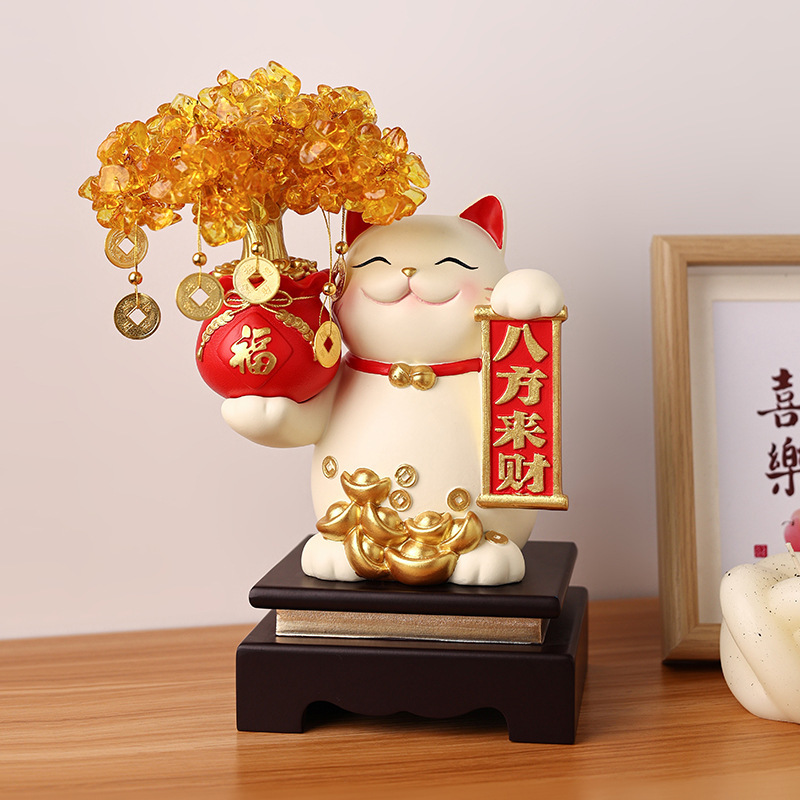 貝漢美八方来財招財猫は玄関装飾品の新中国式店舗のフロントに引っ越しの贈り物を飾っています。|undefined