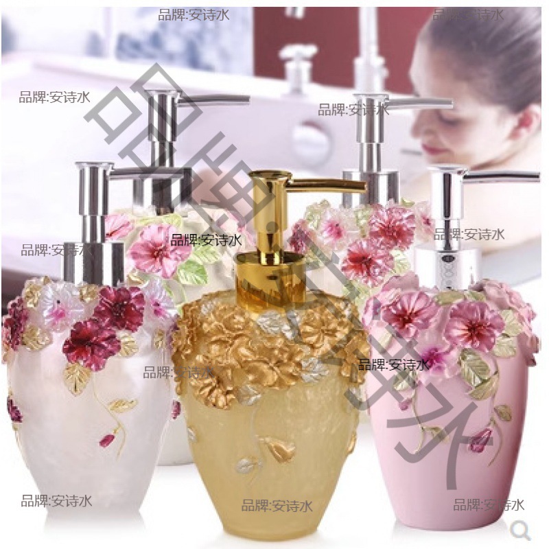 液瓶瓶子沐浴露按压式常规喷色套装空树脂家用创意常规欧式乳液瓶