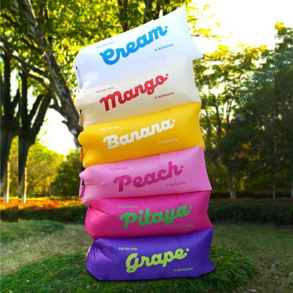 Inflatable Sofa Outdoor Music Festival Couple Portable Air Mattress Picnic Camping Lazy Air Bed Dopamine Lounge Chair