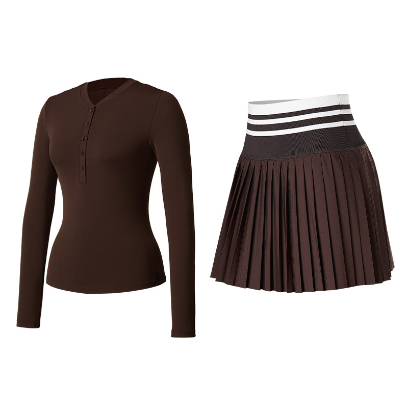 [Set] ropa de yoga de mangas largas, ropa de acondicionamiento físico para mujeres que corren al aire libre, entrenamiento de Pilates ventilado, chaqueta Henry