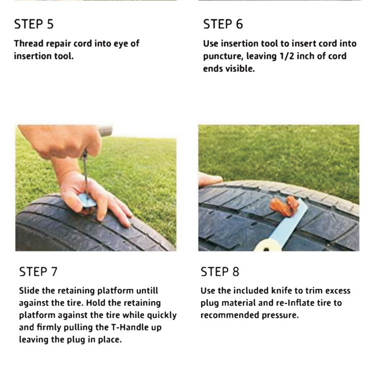 Car Tire Repair Tool Set, Vacuum Tire Emergency Quick Tire Repair Tool Kit for Motorcycles and Electric Vehicles
