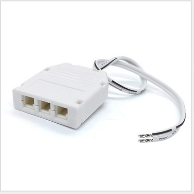 LED灯具杜邦三孔分线盒杜邦3口橱柜灯接线盒衣柜酒柜灯三孔接线盒|ru
