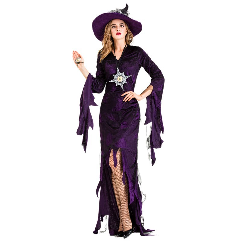 Новая хэллоуиновская одежда - Purple Snapt Witch - магическая вечеринка, Лорд Фея, выступление, сервис