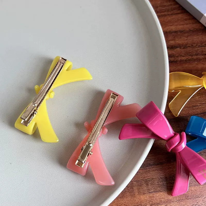 Hairgrip with bow, hair accessory, bangs, crab pin, high-quality style