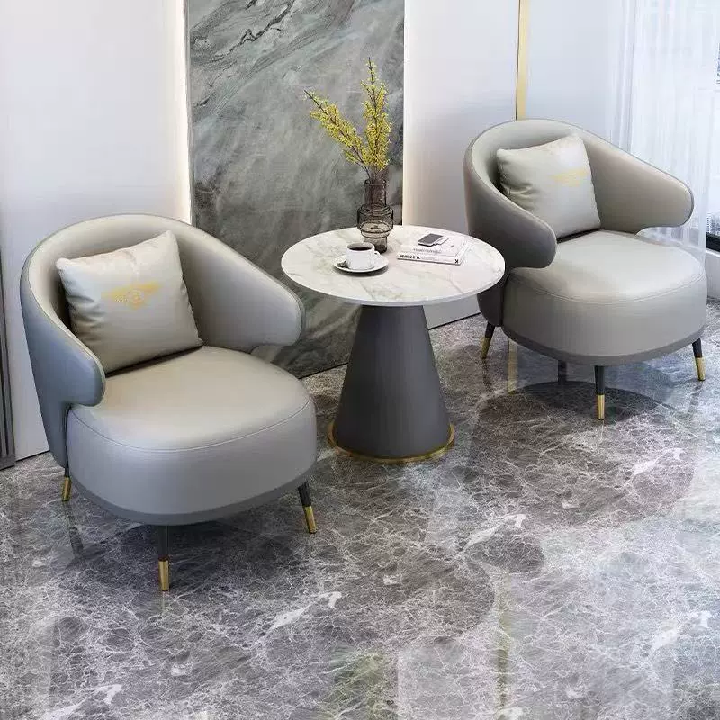北欧轻奢酒店大堂会客区接待沙发简约售楼处商务洽谈沙发桌椅商用
