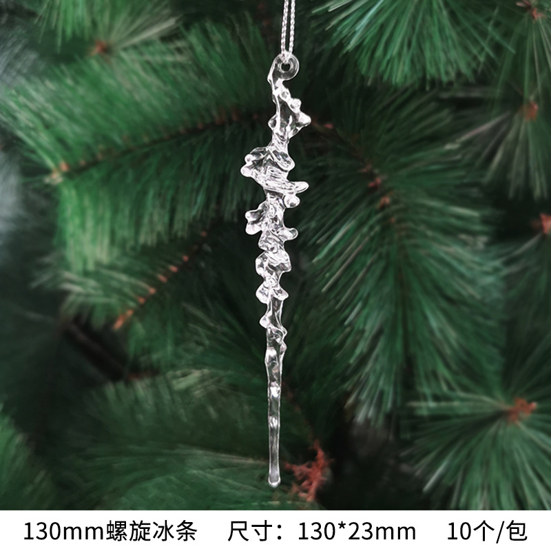 Cross-border Christmas crystal electroplated spiral ice bar colorful…