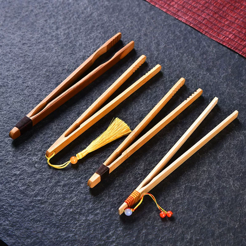 Organic non-slip tea cup, tweezers, tea set with accessories, handmade, anti-scald