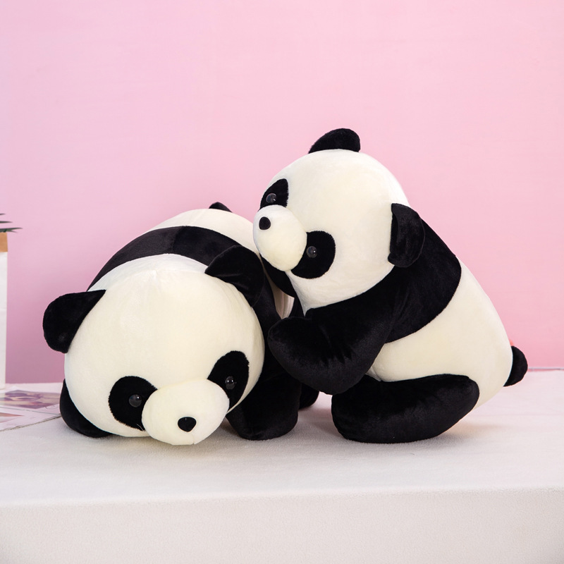 Creative simulation panda plush toy, national treasure panda grabbing machine doll, zoo souvenir, wholesale