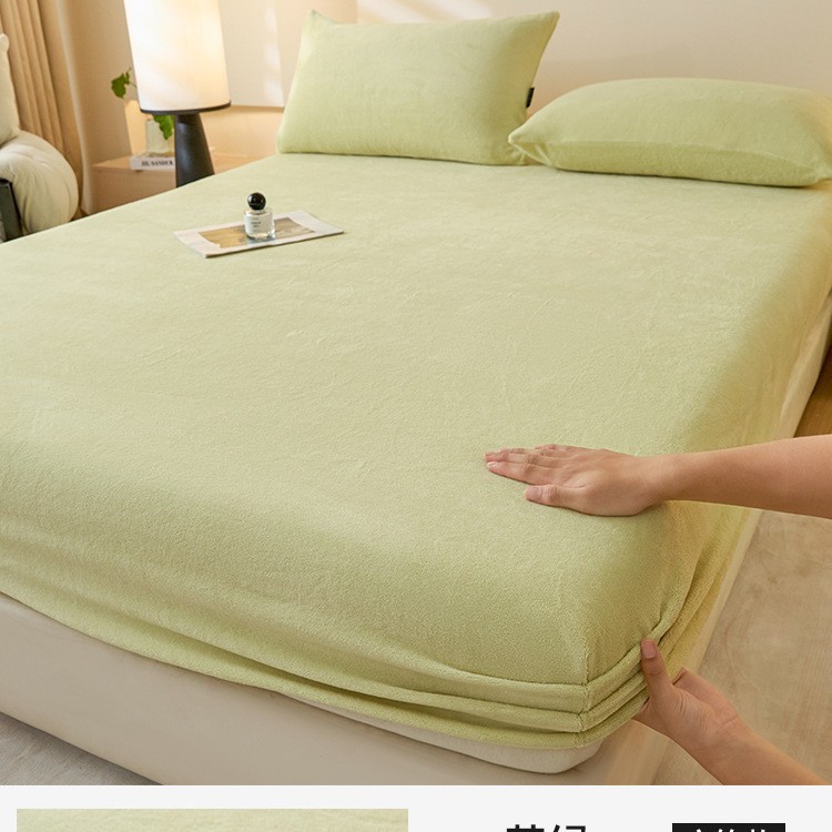 Leche cama de terciopelo 2026 nuevo invierno más terciopelo espeso brida de coral cama de terciopelo sábanas colchón cubierta protectora