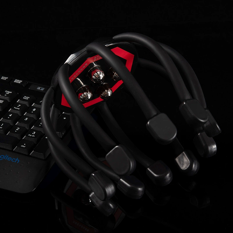 Умный массажер для головы с перекрестным зеркалом, терапия кожи головы, вибрационная релаксация кожи головы, дренаж рыбы с десятью когтями и декомпрессионный массажер.