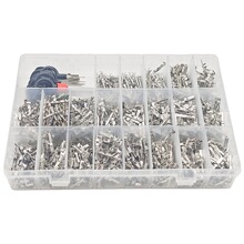 跨境批发1168PCS盒装 黄铜镀锡/汽车电线公母接线端子,带针提取器