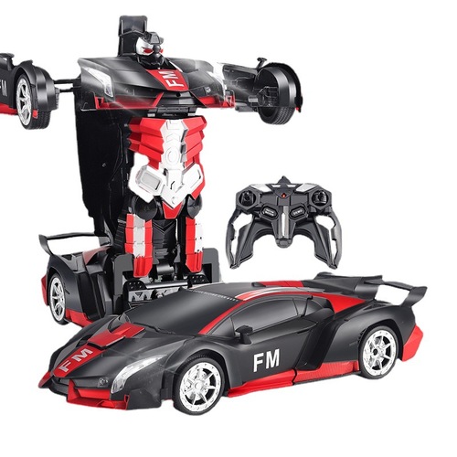 Gesture Gravity Sensing Remote Control One Key Transformation Car Voice Control Metamorphosis Golem Robot Rechargeable Toy 