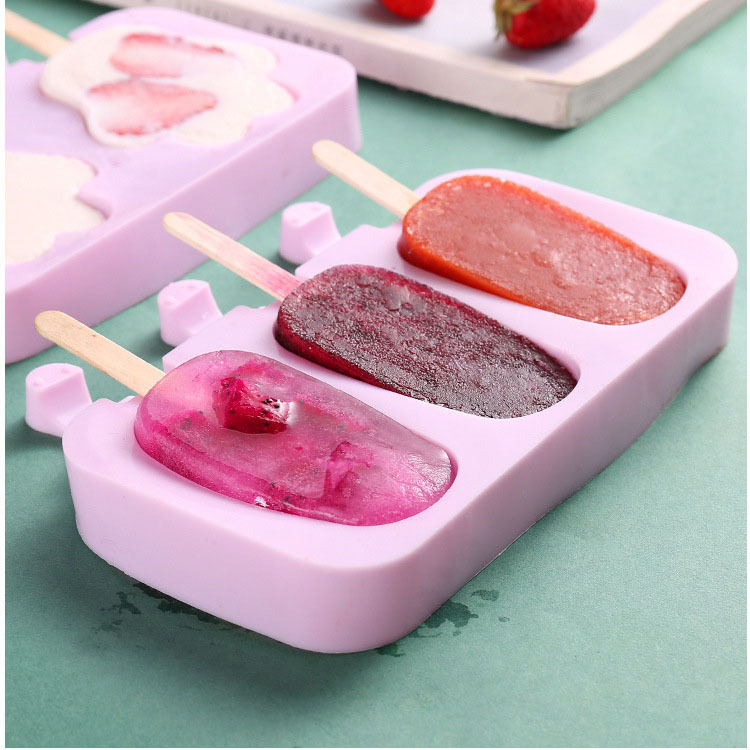 Creativo de dibujos animados DIY molde de helado de silicona casera modelo de hornear hogar molde de paleta molde de helado al por mayor