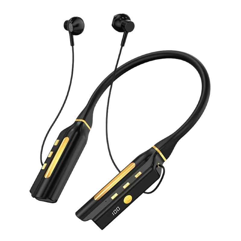 Высококачественные Bluetooth-наушники вери крови? Wait need translate accurately: High sound quality Bluetooth headset hanging neck wearing 10,000 mia dual batteries heavy bass can be available in universal
