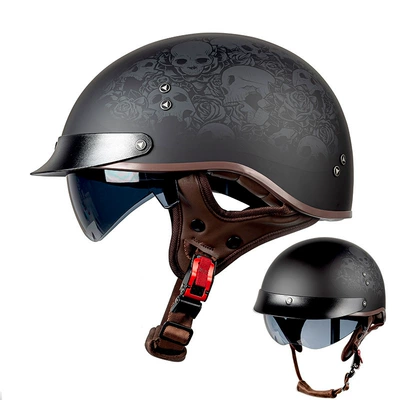 Motosiklet kaskı (dəbilqə) — Safety Small Head Circumference Helmet - skull-f02-with-black-film-m