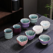 冰花主人杯汝窑纯手工冰花釉品茗杯大号单杯开片个人茶盏礼品茶具