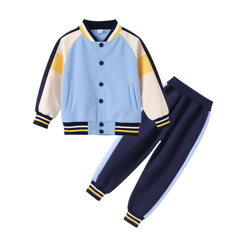 School uniform for primary school students, spring and autumn set, college style class uniform set, children's kindergarten uniform, three-piece sports suit for spring
