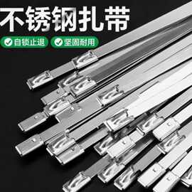 金属强拉力不锈钢扎带4.6/7.9MM室外桥架束线绑带海运固定扎丝