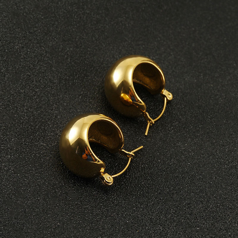 Fashion U Shape Stainless Steel Plating Earrings 1 Pair