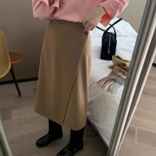 31229【WANDER 韩国货】 复古一片式50羊毛围裹半身裙