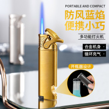 新款便携直冲防风长条气体打火机多功能开瓶器点烟器金属透明气窗