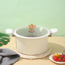 跨境新款双耳珐琅罗马锅微压料理锅汤锅不粘锅多功能煲汤锅礼品款