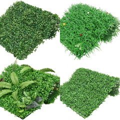 Simulated plant wall Milan lawn green plant background wall shop door head wall decoration image plastic fake grass flower wall