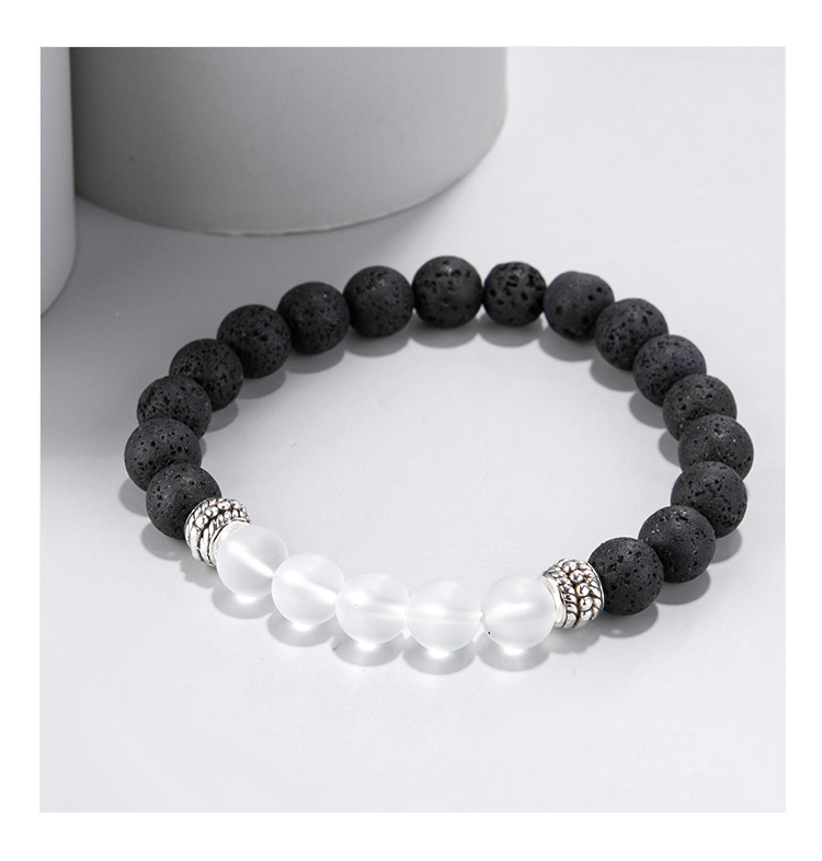 Simple Style Geometric Volcanic Rock Glass Bracelets display picture 2