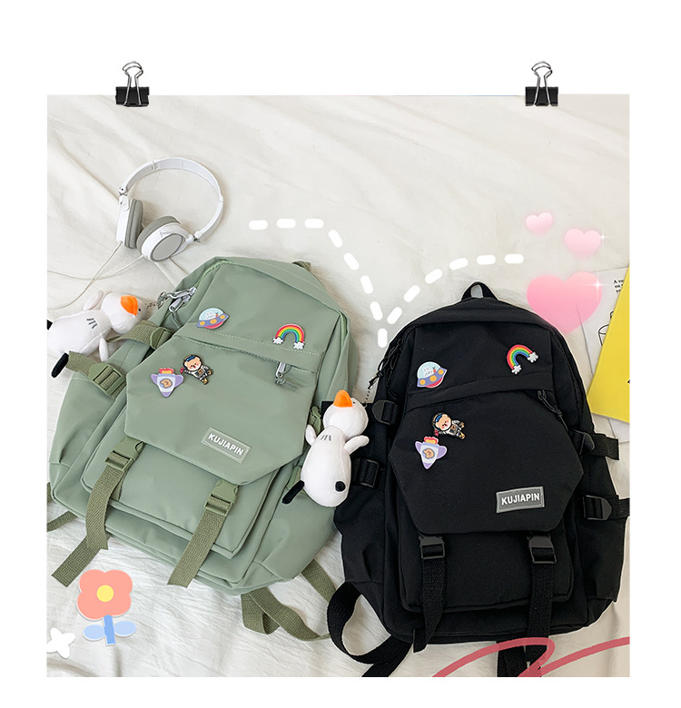 Mochila transfronteriza 2024 nueva mochila de estudiante estilo coreano simple gran capacidad estilo universitario mochila de una sola pieza entrega