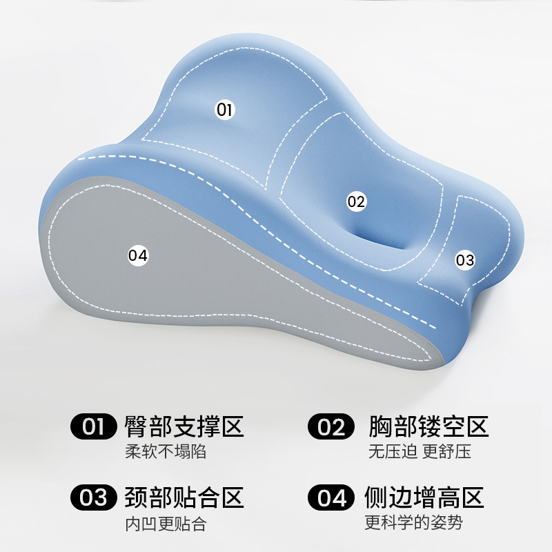 ベッドの横で寝るための多機能厚みのある枕、お尻パッド、ソファクッション、ベッドヒップリフティングハーフリクライニングクッション|undefined