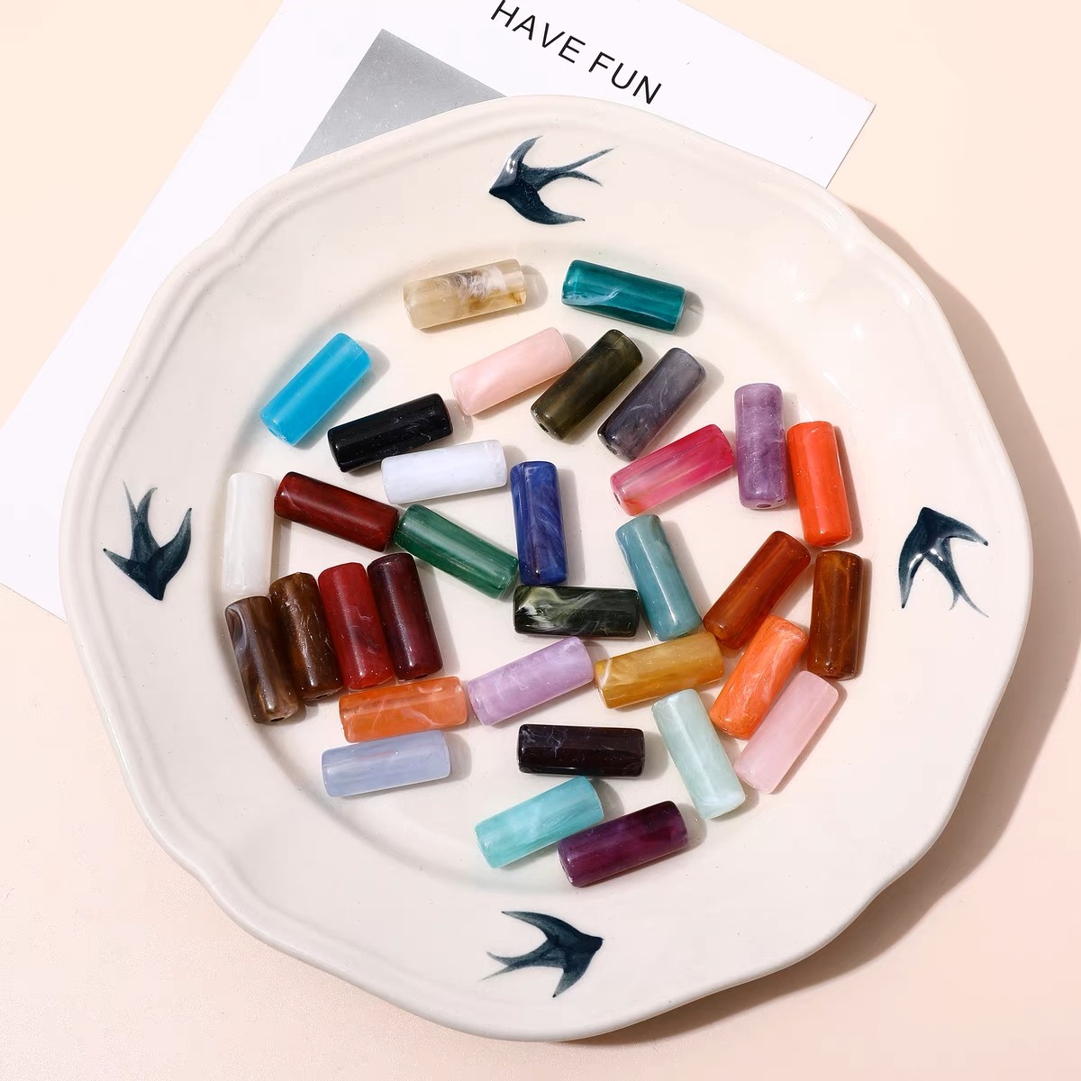 24g Weight Beads Jewelry Making Type DIY Jewelry Accessories Classification 20 PCS/Package Quantity Acrylic Material Gradient Color Pattern Simple Style Style 20 PCS/Package Arylic Gradient Color DIY Jewelry Accessories Beads 6