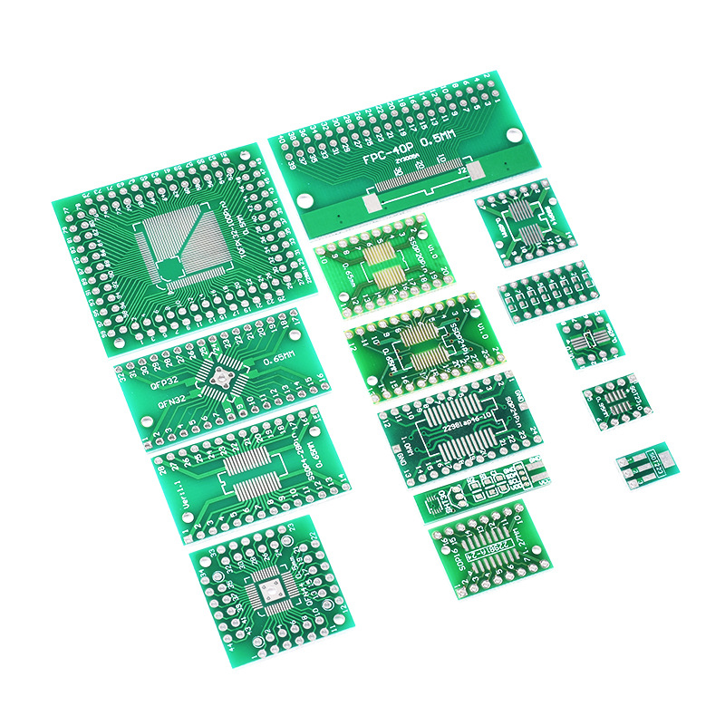 SOP8/10/16SSOP20/28SOT223QFP32QFN44/48TQFP64FPC40转DIP转接板