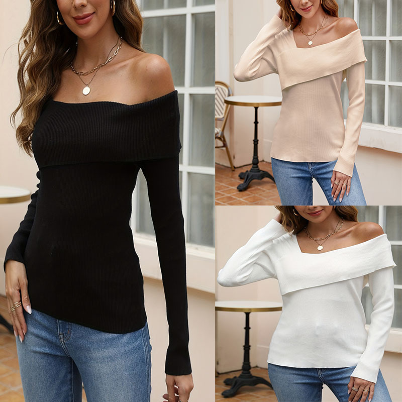 Suéter de punto ligero de manga larga para mujer de Amazon, estilo casual, para primavera y otoño.