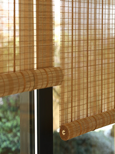 Bamboo Curtain Curtain Roller Blind Home Balcony Sunshade B&B Tea Room Office Partition Bamboo Curtain Japanese Style Bamboo Curtain Lingxing