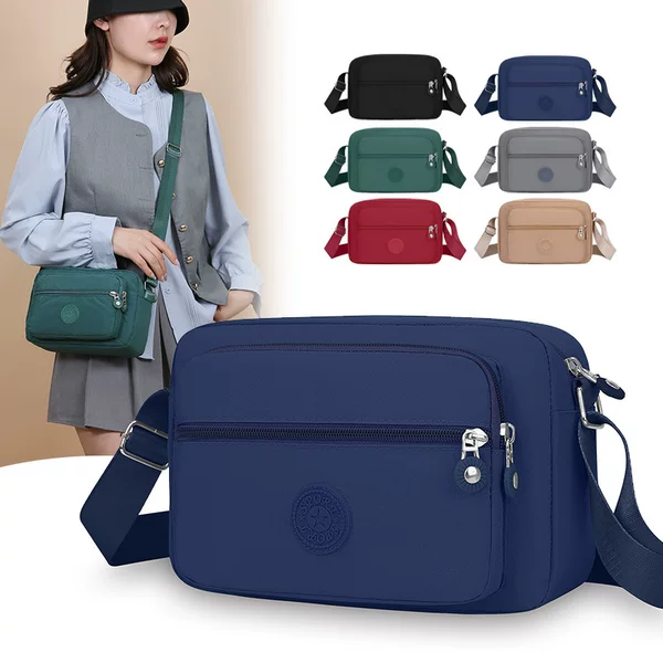 Factory Direct Sales Women's Bag, Crossbody Bag, Nylon Small Square Bag, New Fashion Style, Mom's Mobile Phone Coin Purse, Canvas Shoulder Bag