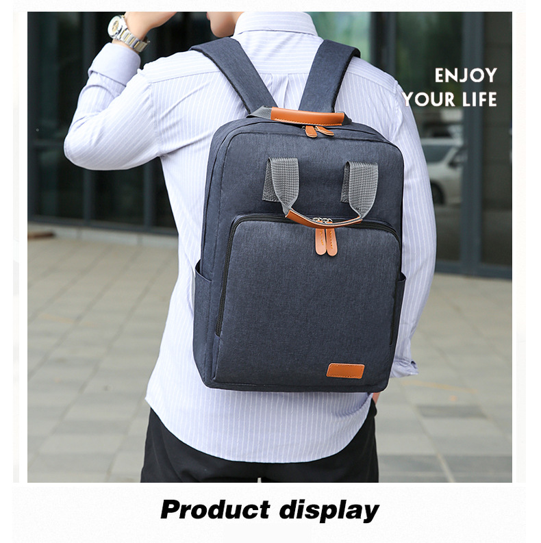 New large-capacity casual and simple hand-held backpack, business commuting schoolbag, short-distance business trip casual computer backpack undefined