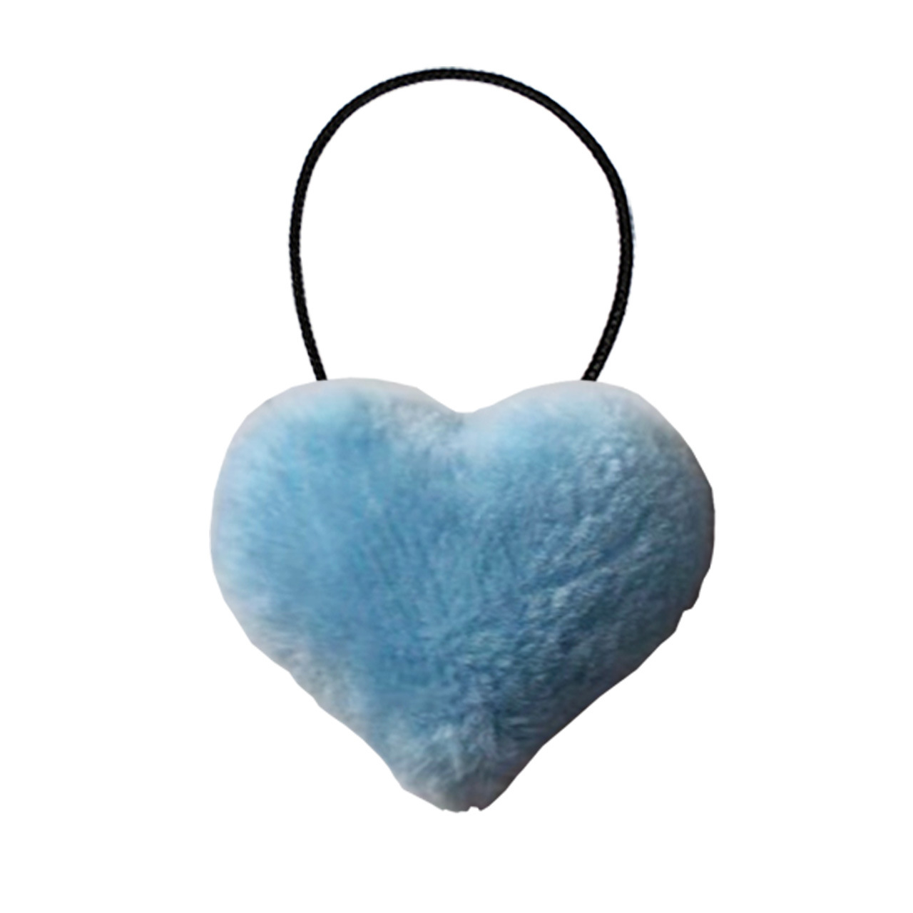 Синий меховой шар Love