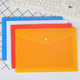 Thickened multi-functional color A4 snap file bag pp transparent plastic bag customized student examination paper storage bag solid color