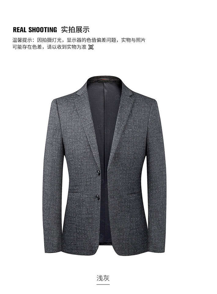 Áo vest nam dáng ôm co giãn kiểu Hàn, hàng ngày một hàng hai nút — Màu xanh, Màu xám, Xám nhạt chi tiết 11