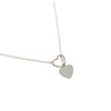 Metal necklace heart-shaped, pendant, European style, suitable for import