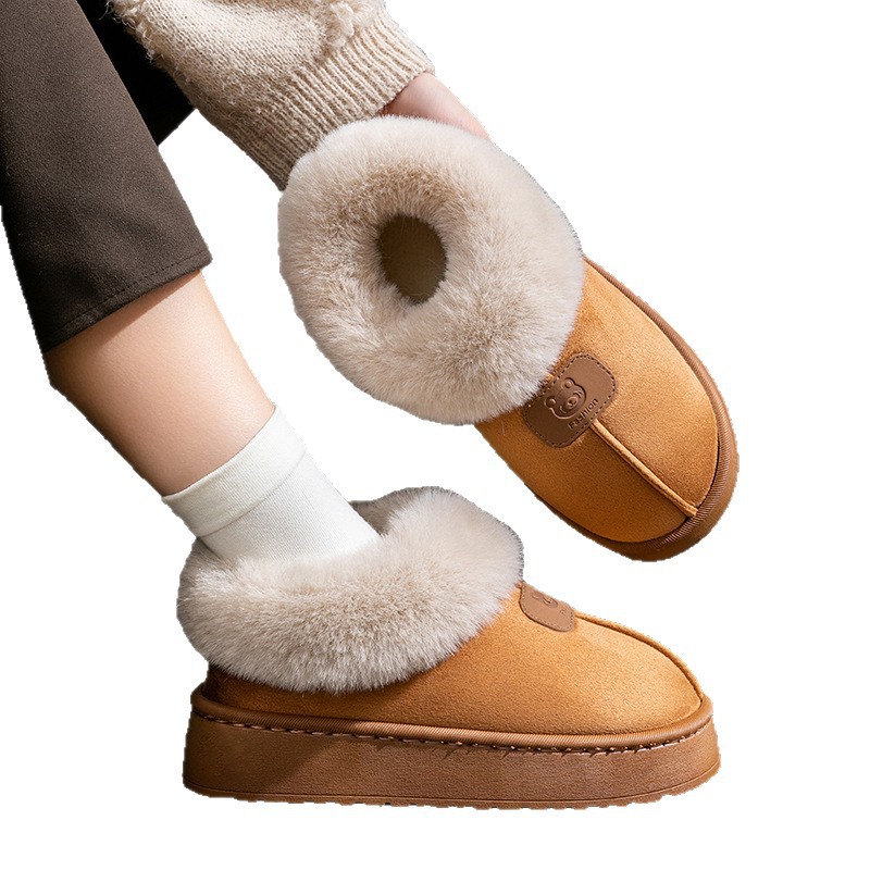 Botas de nieve al por mayor en invierno transfronterizo antideslizante con zapatillas de algodón gruesas para mujeres