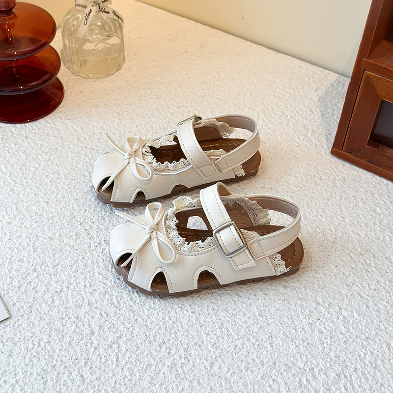 Summer shoe bag for princess, non-slip fashionable universal breathable sandals for leisure, Korean style, soft sole