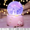 Girl yellow skirt (music+color light+automatic snow+automatic internal rotation) large