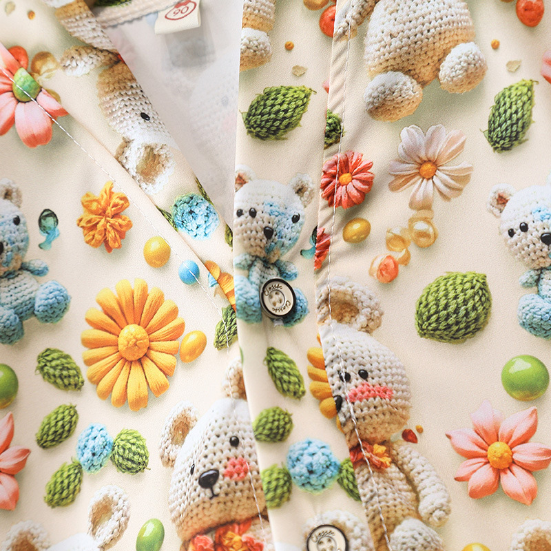 7292 Traje de verano para niños 2025 nuevo estilo niño oso de manga corta ropa delgada traje de dos piezas de servicio a domicilio de verano