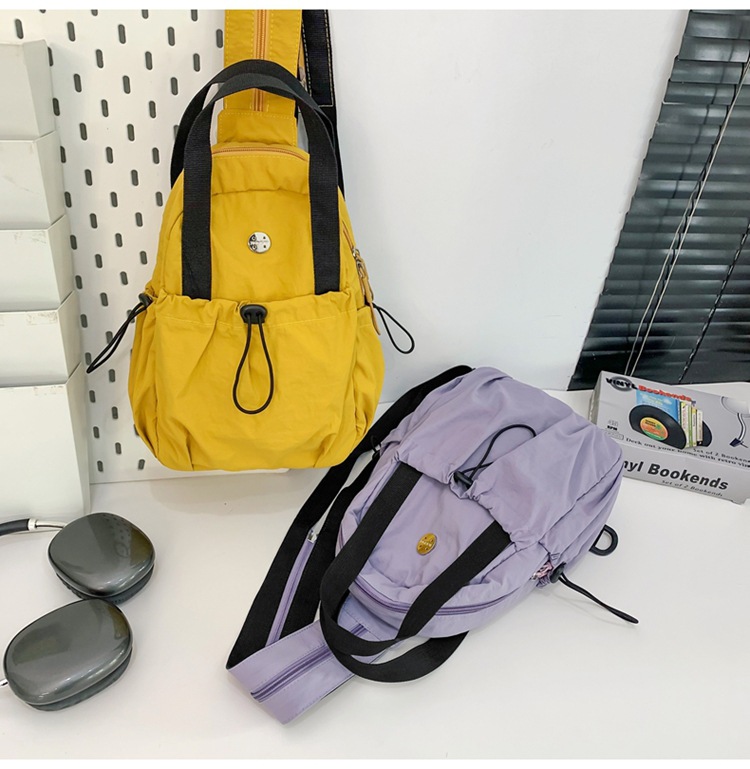 Backpack Men's And Women's 2025 Multifunctional Breast Bag Lightweight Nylon Cloth Bag Single Shoulder High Value Work Commuter Messenger Bag_voghion.com