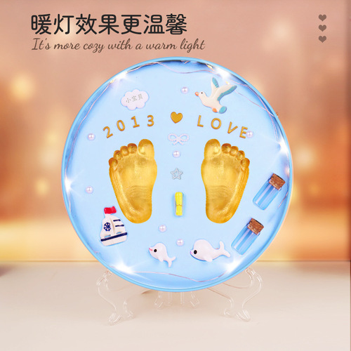 Newborn Hand and Foot Print Clay Mold Hair Keepsake DIY Baby Hand and Footprint 100th Day Full Moon Birthday Gift Wholesale