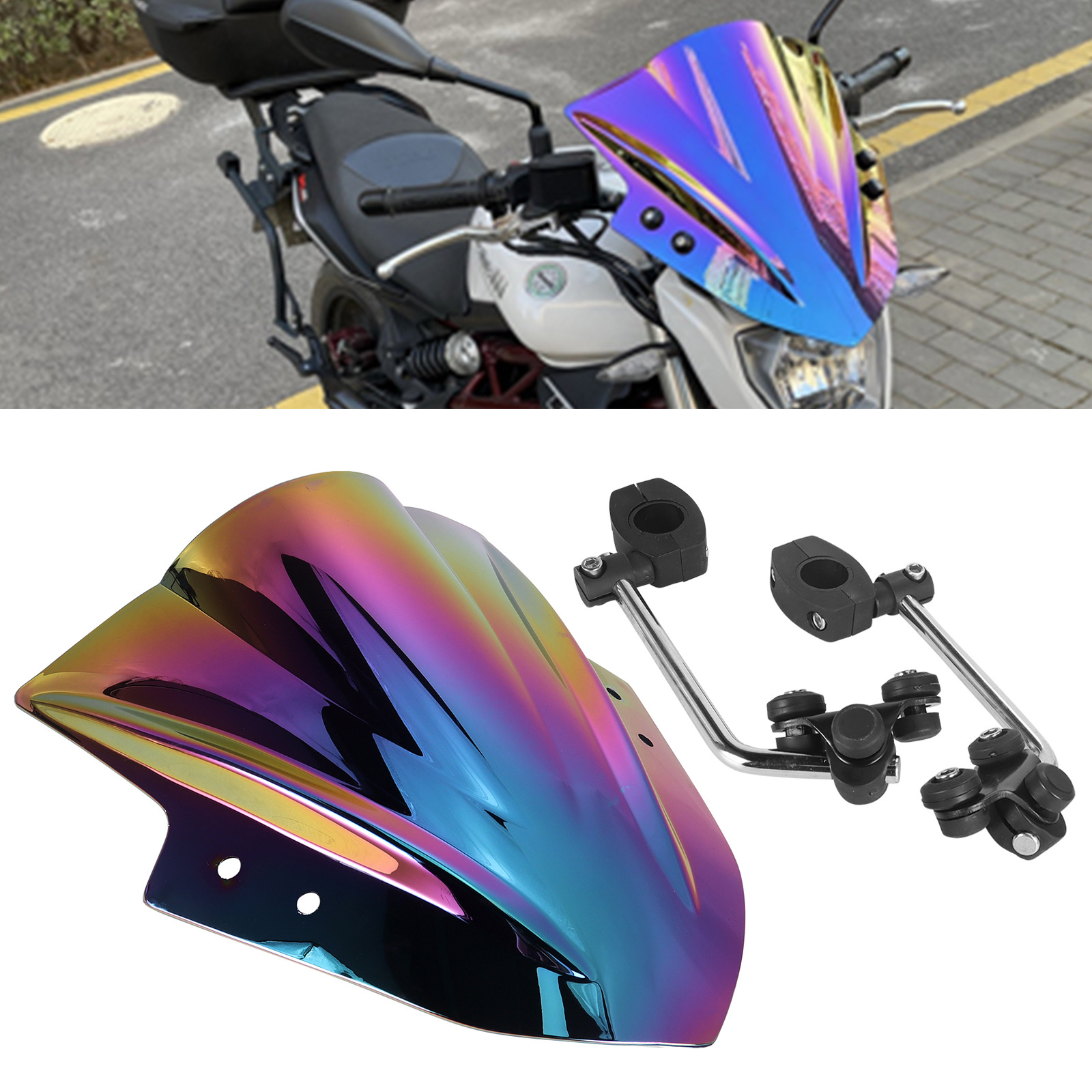 Suitable for 2013-2017 Kawasaki 300 R Ex300 Ex300R Black Windshield Deflector Windshield